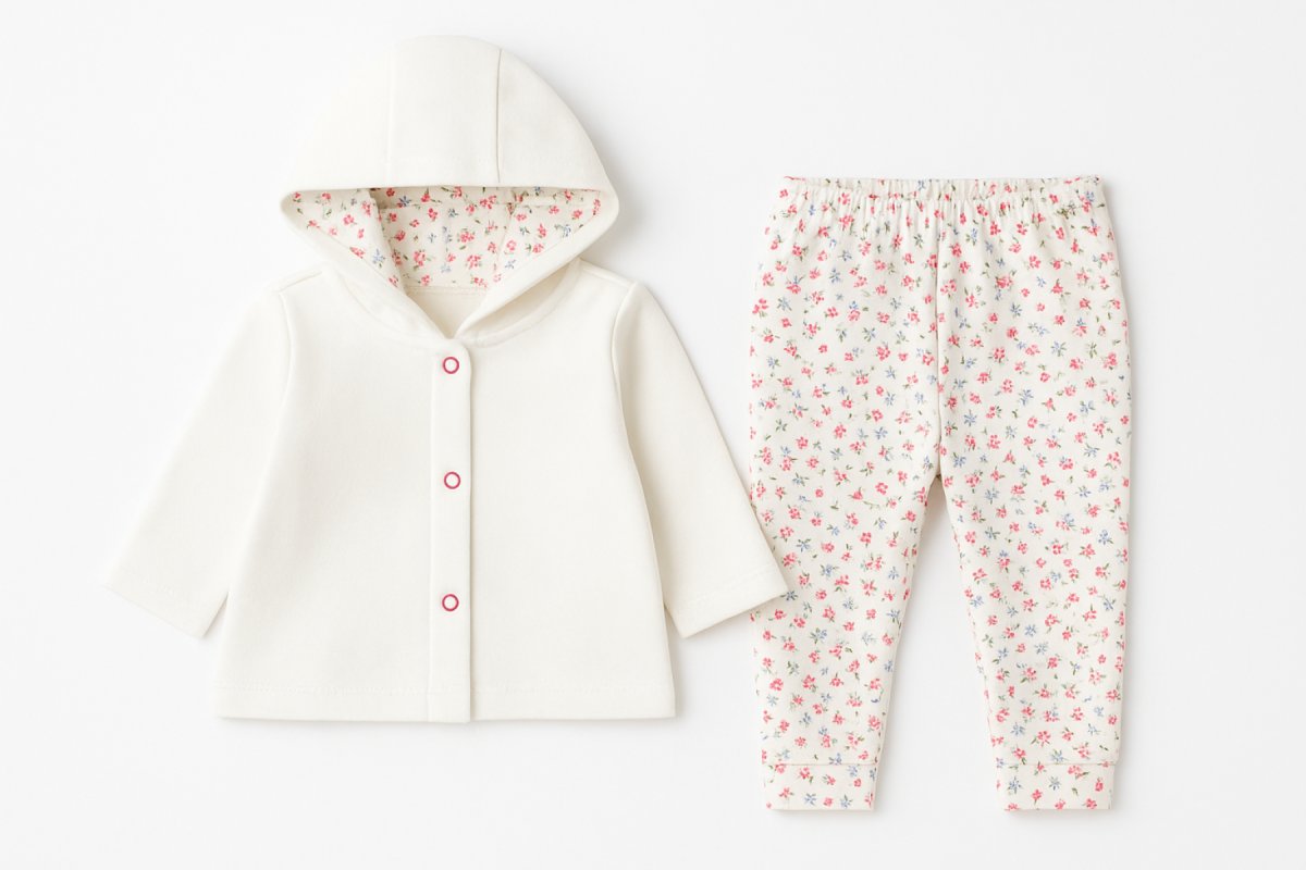 Conjunto de Saco y Pantalon Sin Pie Florcitos