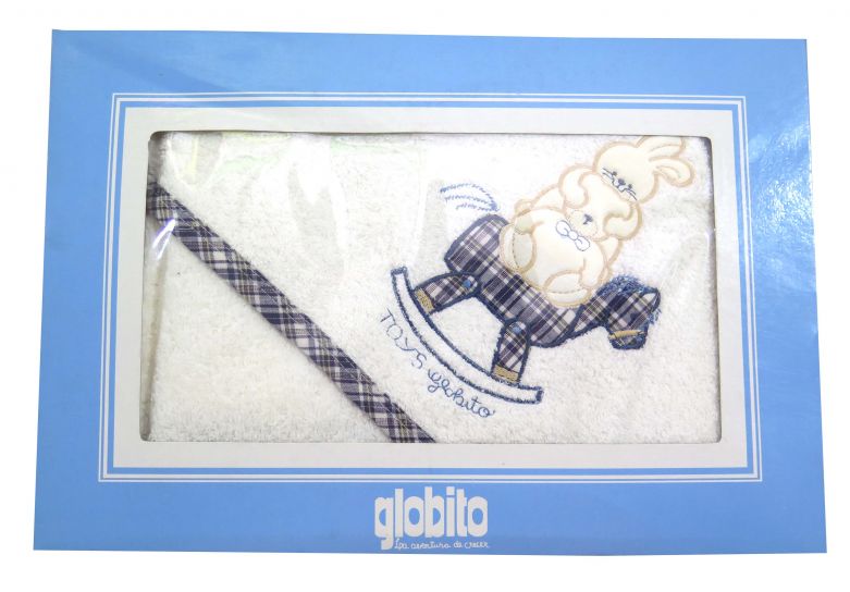 Toallon Con Capucha Bordado - En Caja