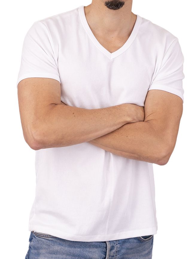 Camiseta termica escote en V - manga corta