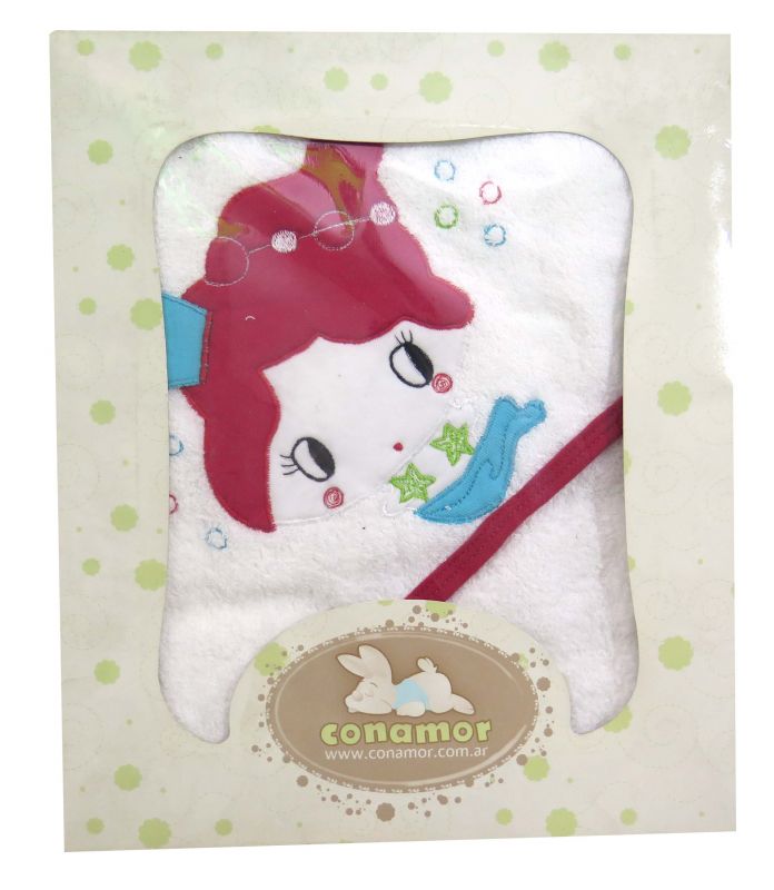 Toallon Con Capucha Bordado - En caja