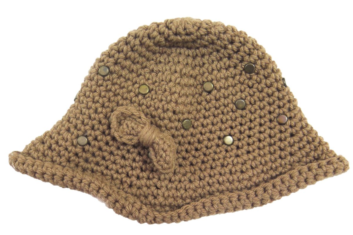 Gorro Al Crochet - Aplique Moño