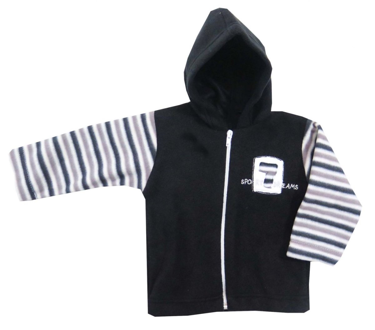 Campera De Polar Con Capucha - Aplique Bordado