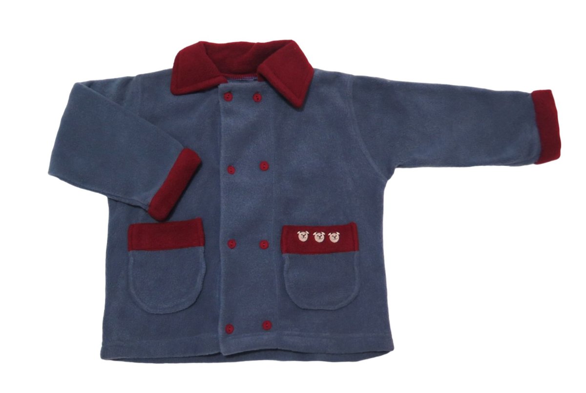 Sacon Cruzado De Polar Con Bolsillos