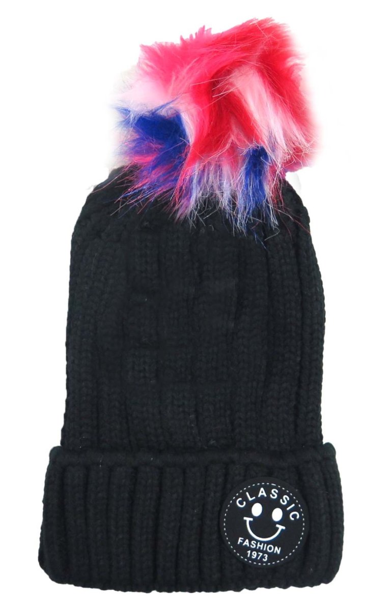Gorro Color Liso Pompom Multicolor (Classic Fashion)