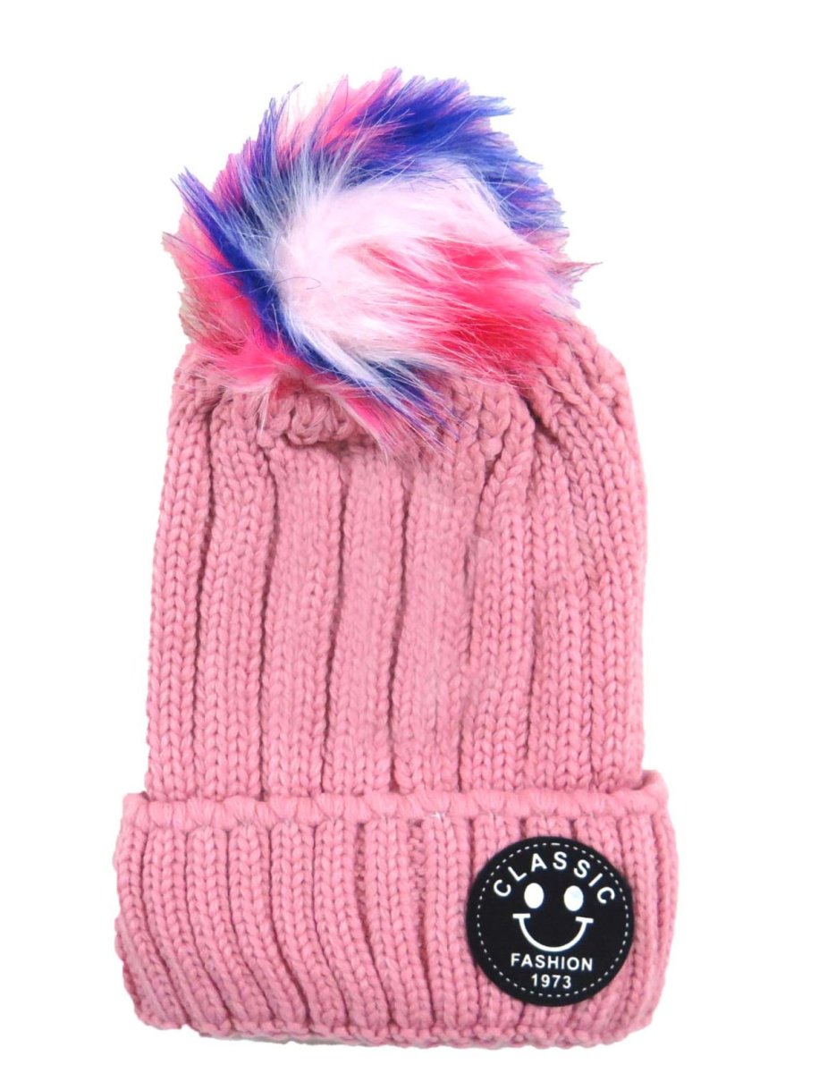 Gorro Color Liso Pompom Multicolor (Classic Fashion)