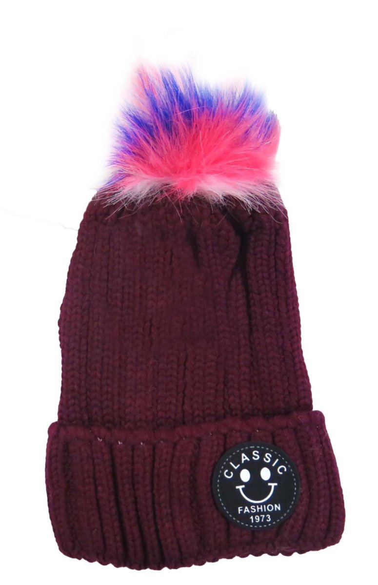 Gorro Color Liso Pompom Multicolor (Classic Fashion)