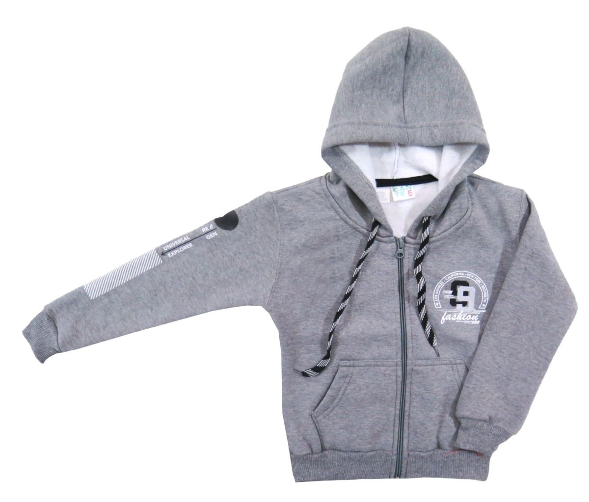 Campera algodon frizado con capucha