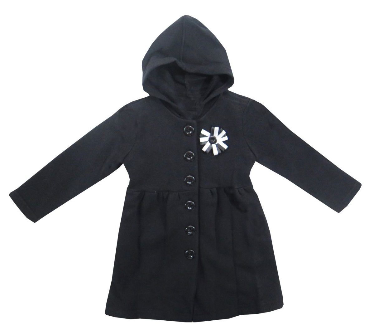 Tapado liso con botones y aplique