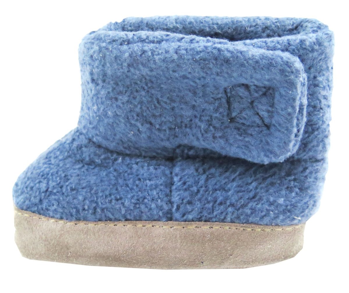 Bota piel con velcro y base antideslizante