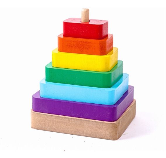 Torre Arcoiris - Torre Apilable De Madera