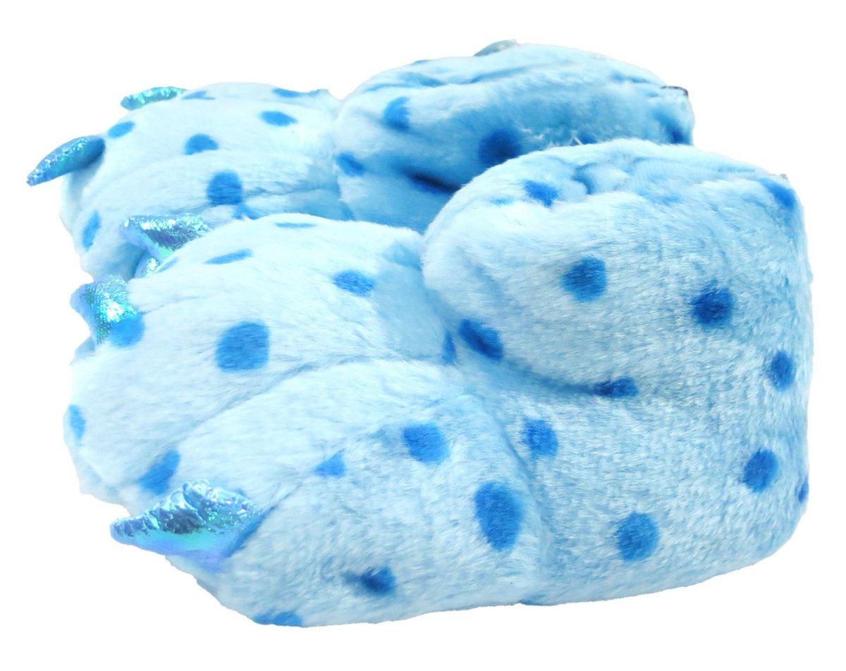 Pantufla garras Celeste con lunares