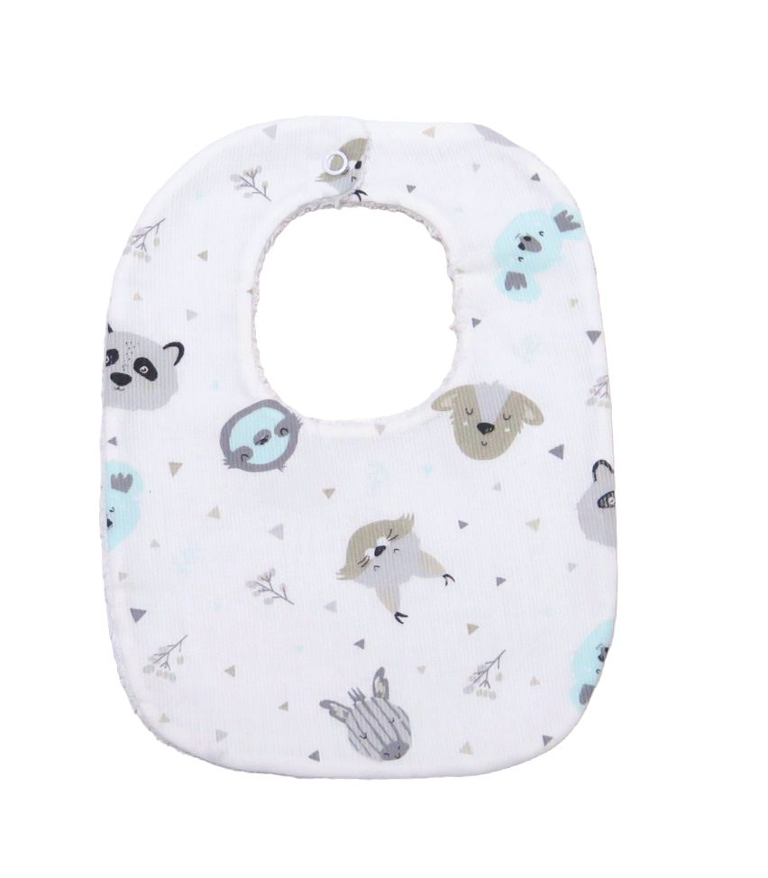 Babero De Pique Y Toalla Con Broche Estampado Varon