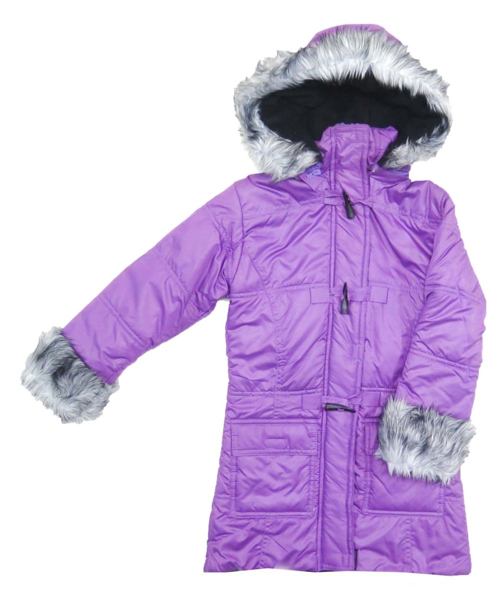 Tapado termico microfibra, capucha con piel