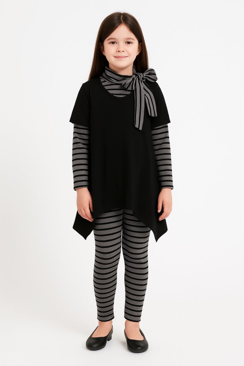 Conjunto de 3 Piezas Manga Larga Con Bluzon