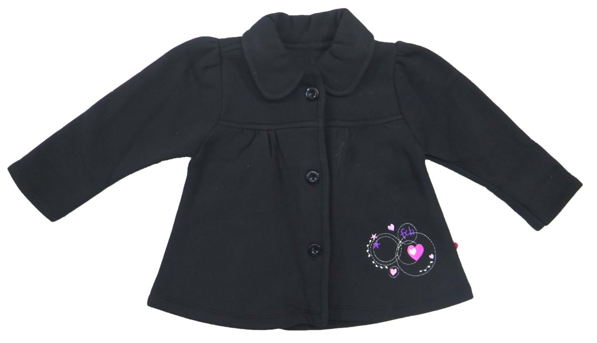 Tapado Sacon de algodon frizado con bordado