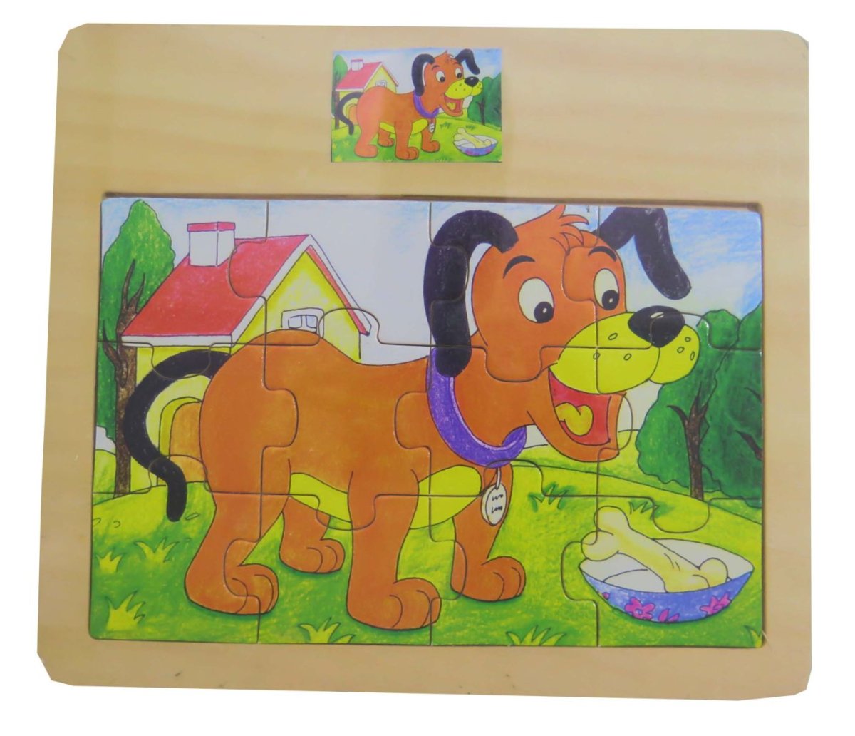Rompecabezas de madera Perro 12 piezas