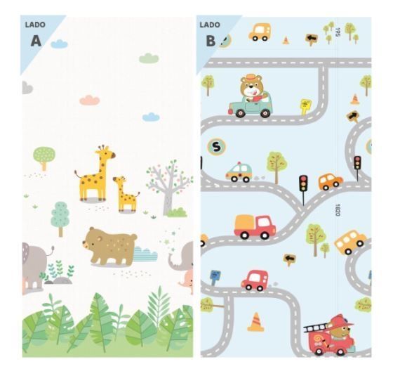 Alfombra Antigolpes Plegable Infantil Reversible 180Cm X 160Cm