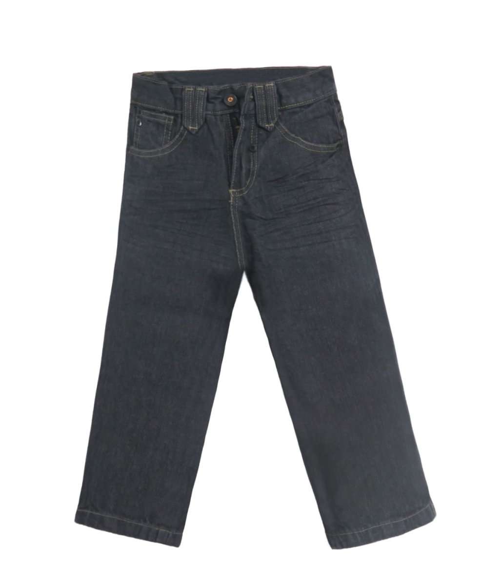 Pantalon jean varon con cierre en bolsillo trasero