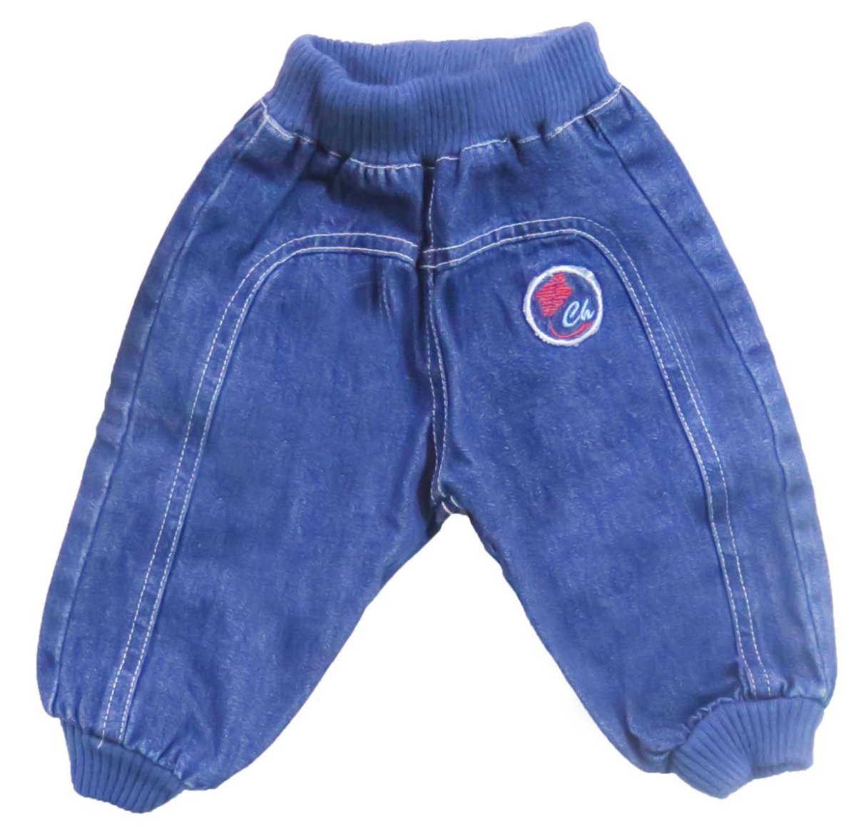 Pantalon jean bebe cintura elastizada y puño