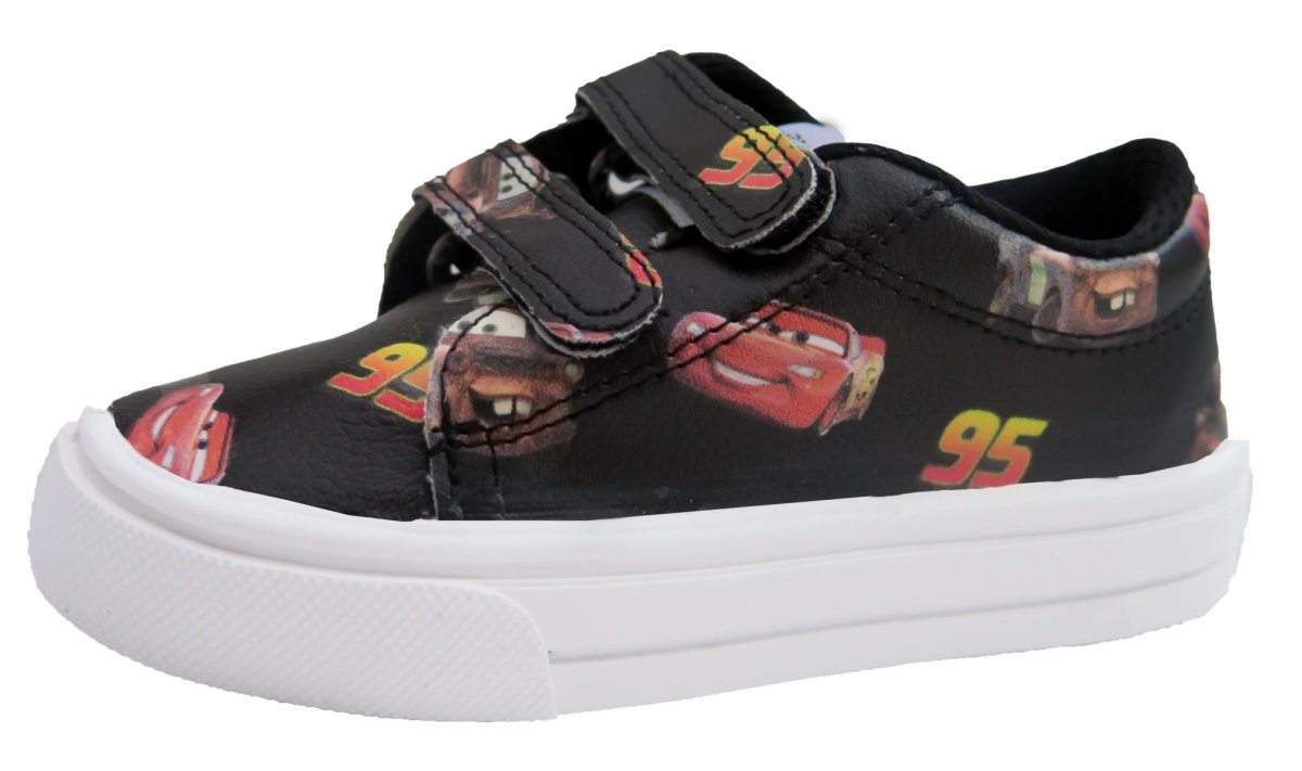 Zapatilla Cuerina Ecológica Cars con dos velcros