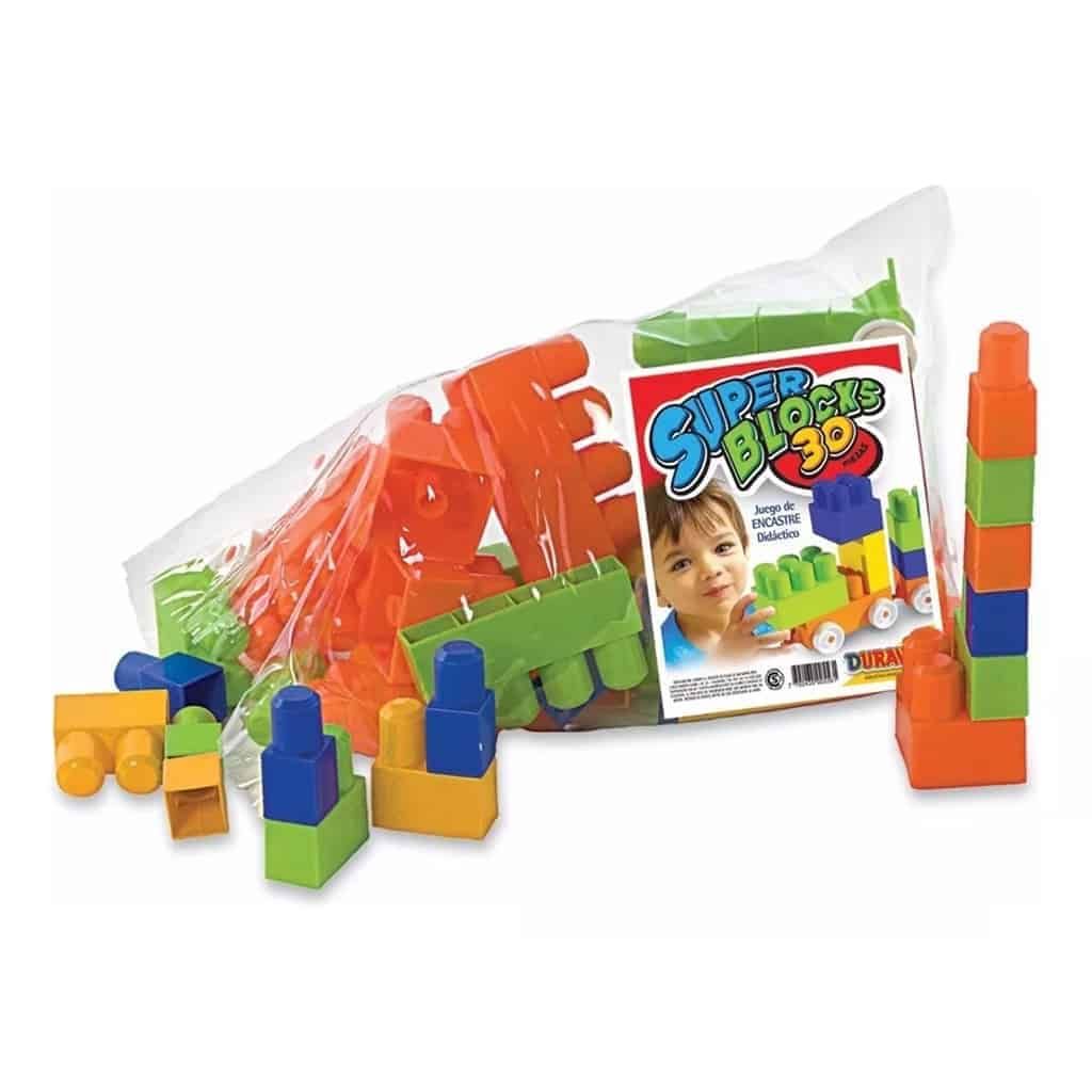 Super Blocks 30 Piezas - Bloques - Juego De Encastre Didactico