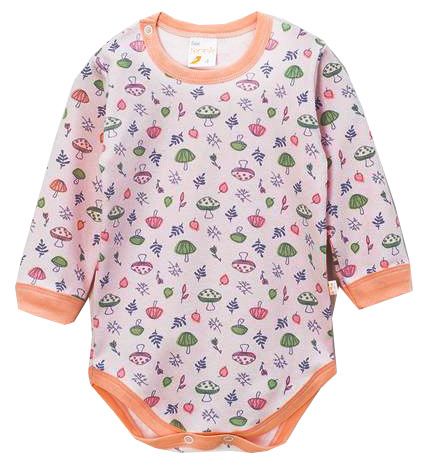 Body  Manga Larga Estampado De Honguitos