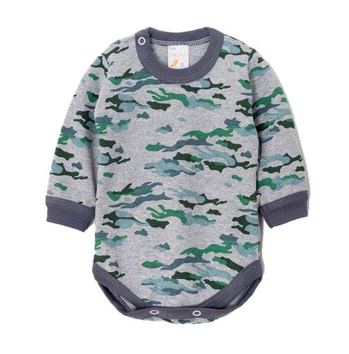 Body camuflado Manga Larga De Algodon