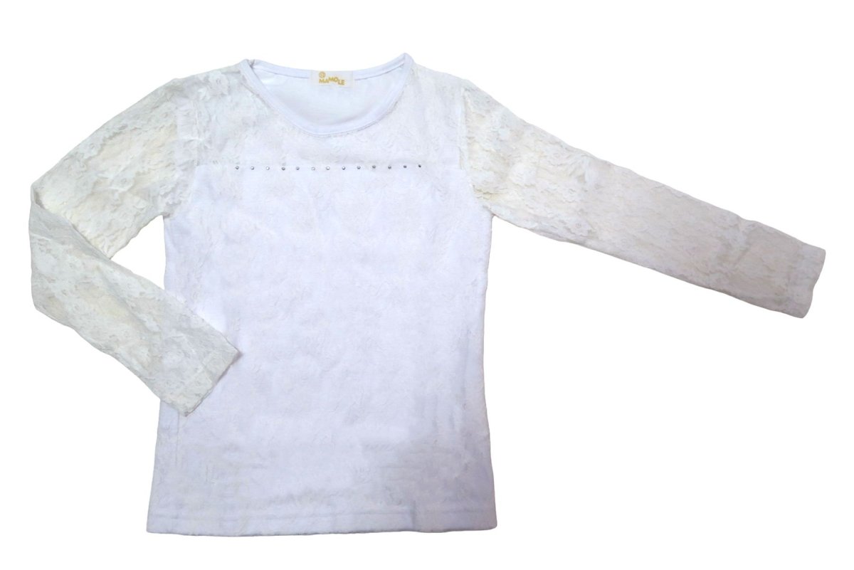 Remera manga larga nena de encaje