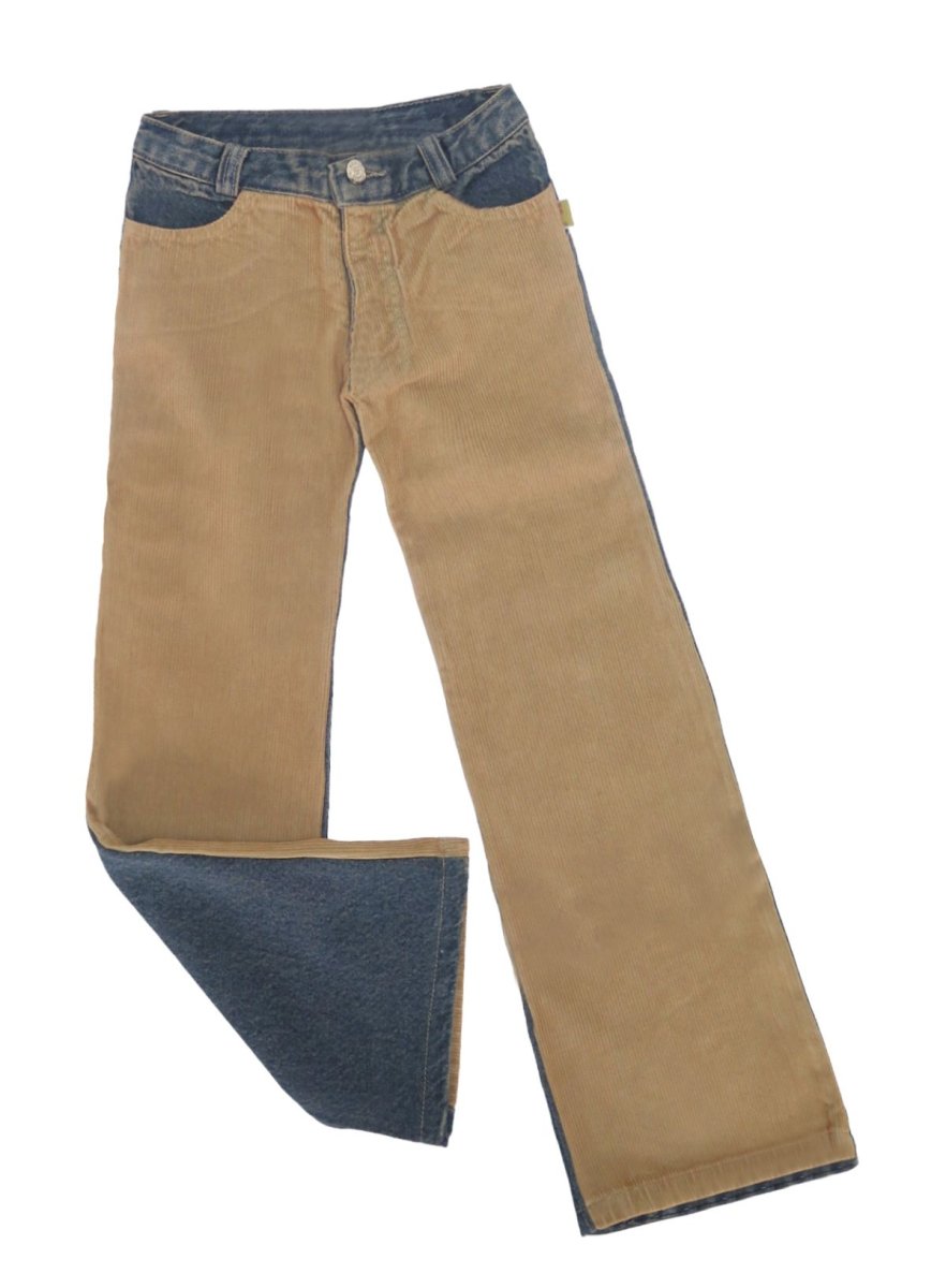 Pantalon jean oxford con corderoy