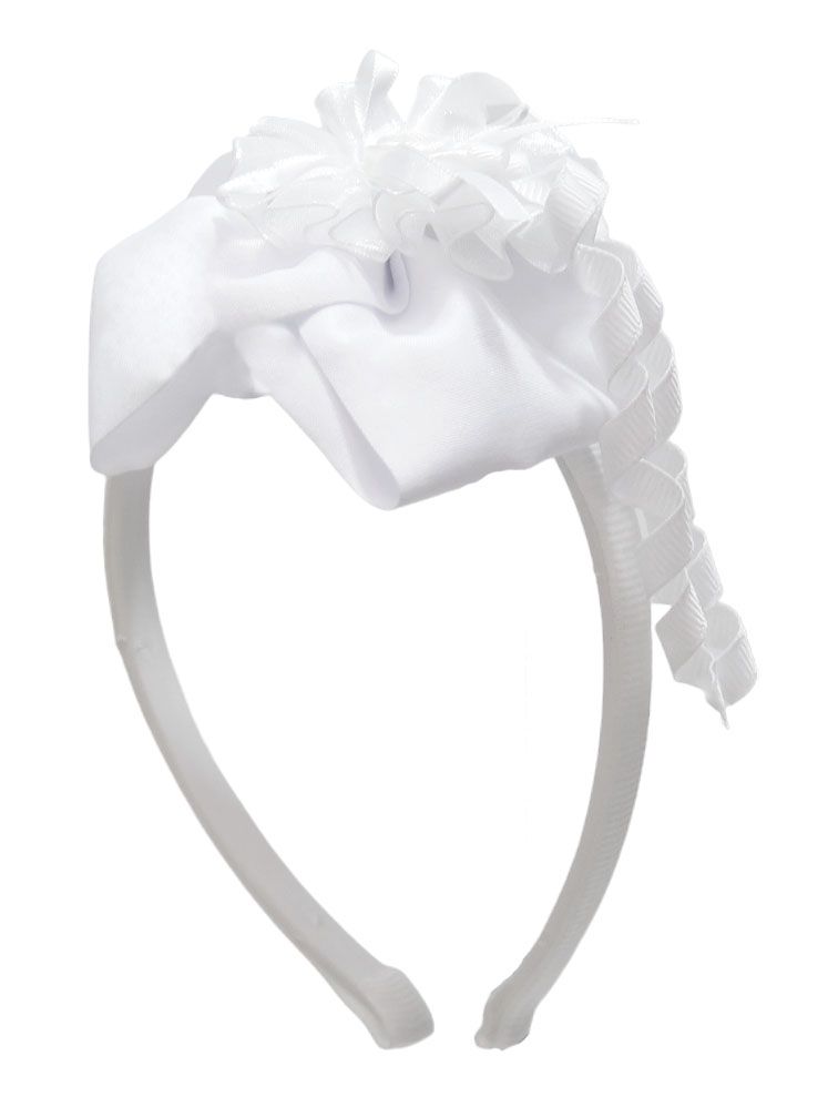 Vincha Rigida con Flor y Moño