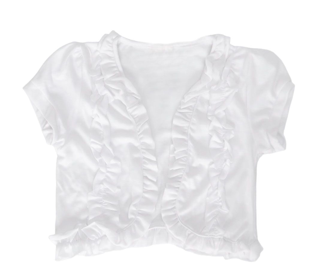 Bolero Con Mangas Y Volados Algodón