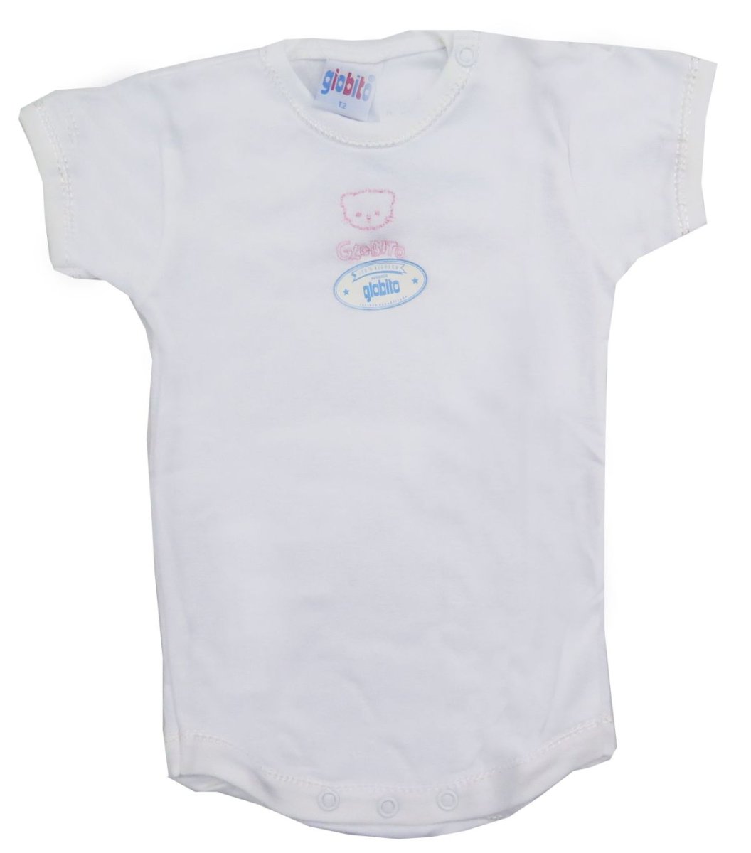 Body Manga Corta Bordado Gatito