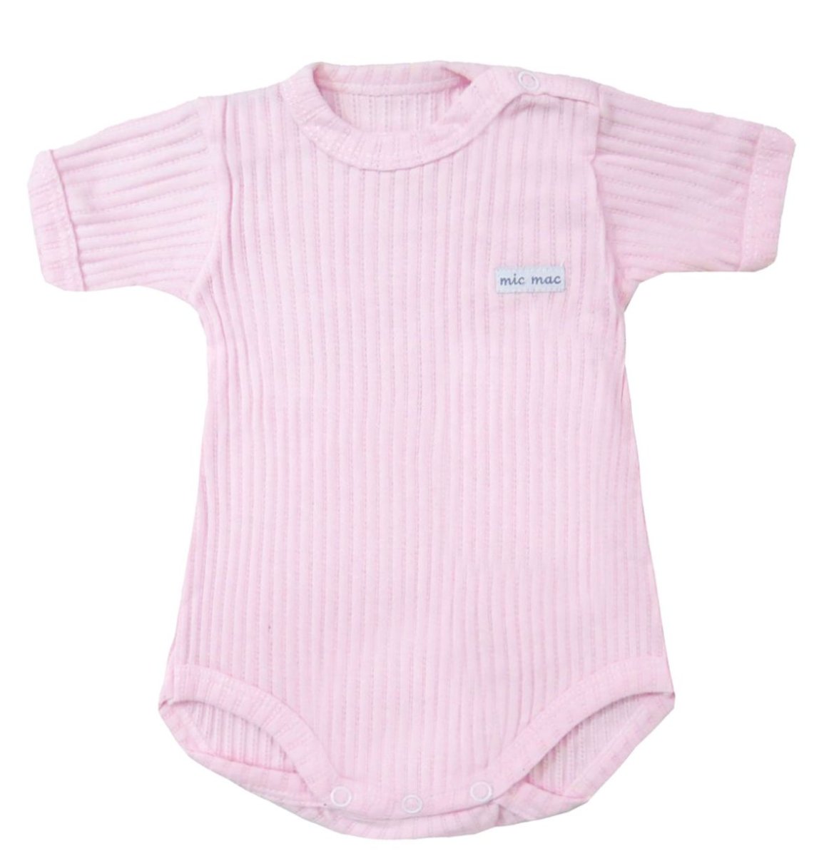 Body Manga Corta Desagujado Cuello Con Broche