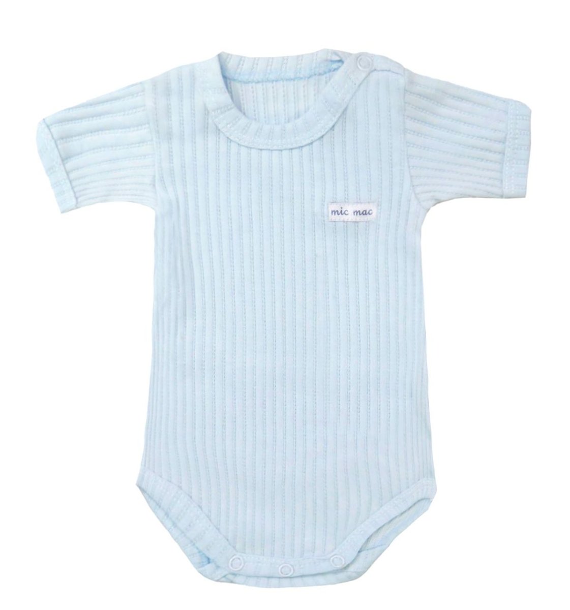 Body Manga Corta Desagujado Cuello Con Broche