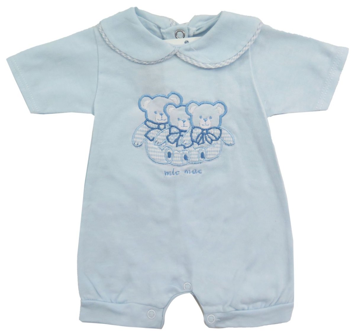 Enterito Bordado Oso Manga Corta