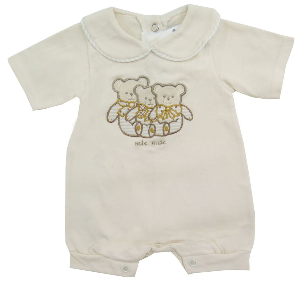 Enterito Bordado Oso Manga Corta