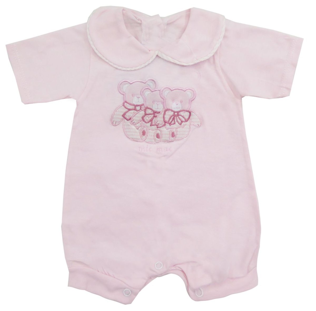 Enterito Bordado Oso Manga Corta