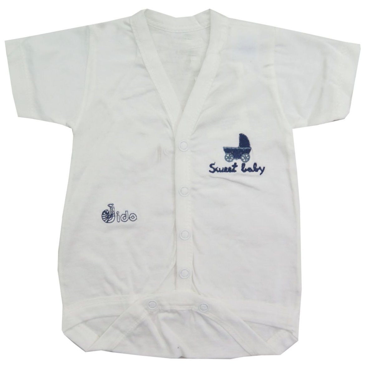 Enterito Manga Corta Con Botones Adelante