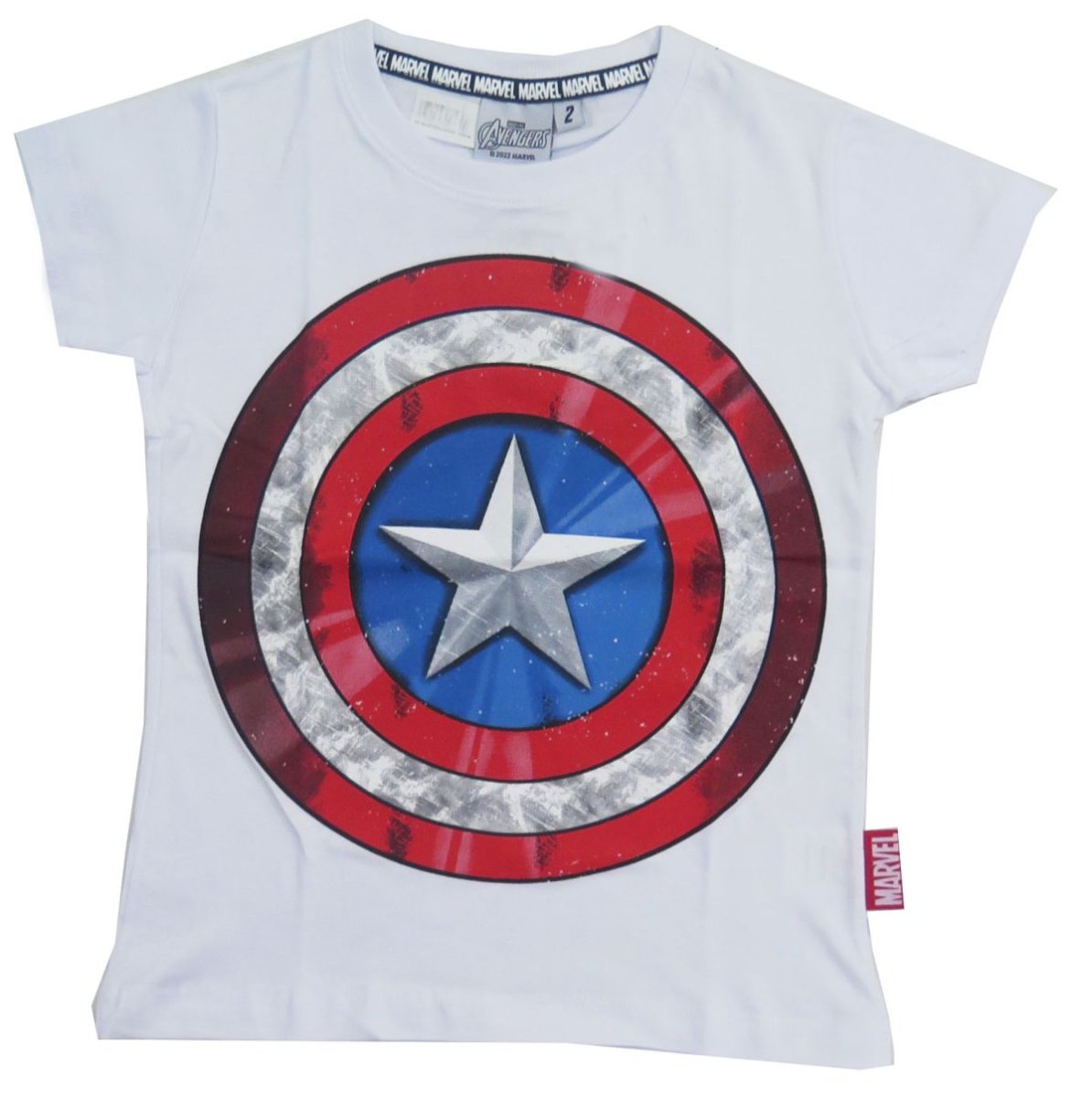 Remera Personaje Manga Corta Algodón Avengers(Capitan America)