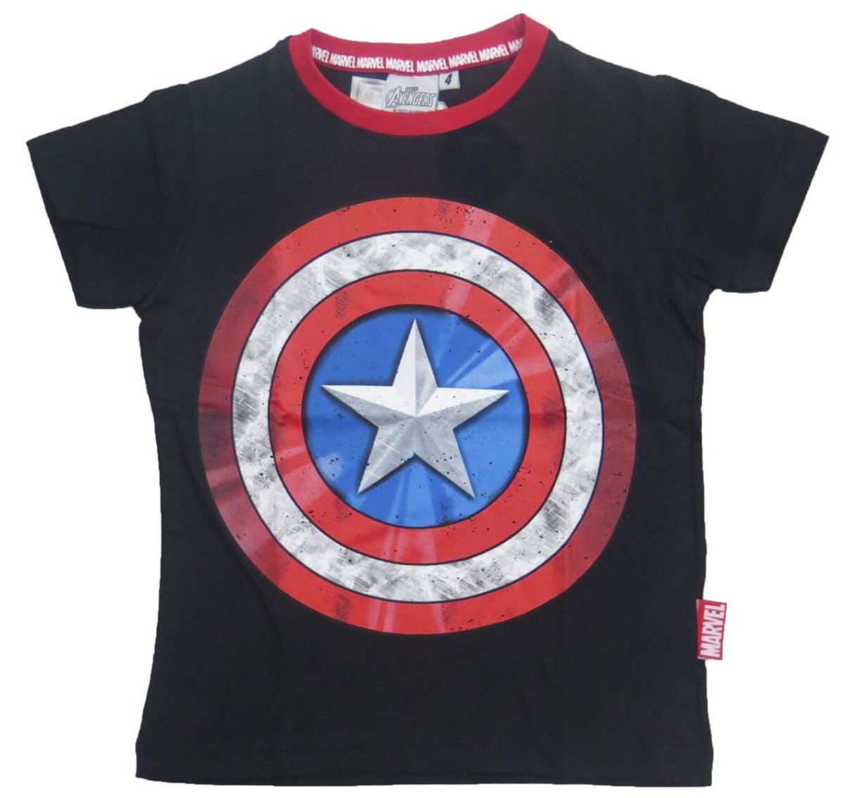 Remera Personaje Manga Corta Algodón Avengers(Capitan America)