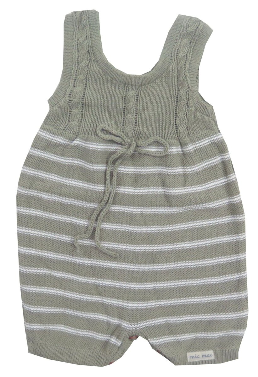 Enterito de hilo sin mangas rayado