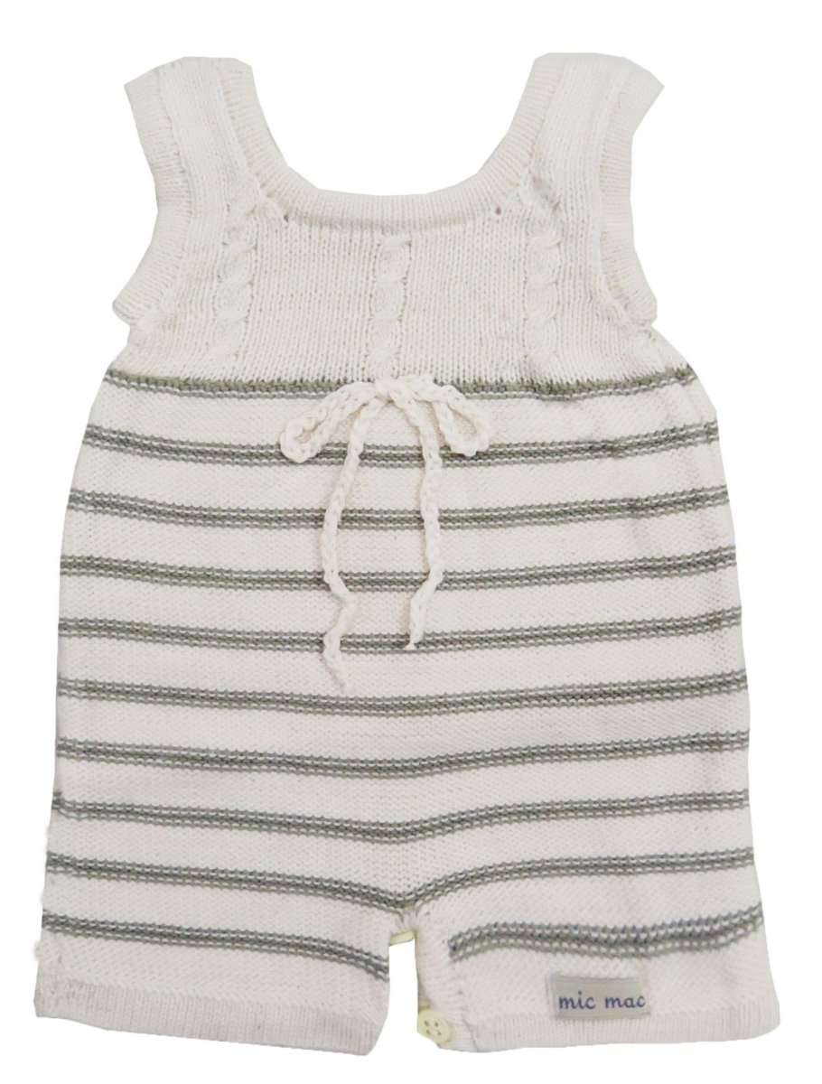 Enterito de hilo sin mangas rayado