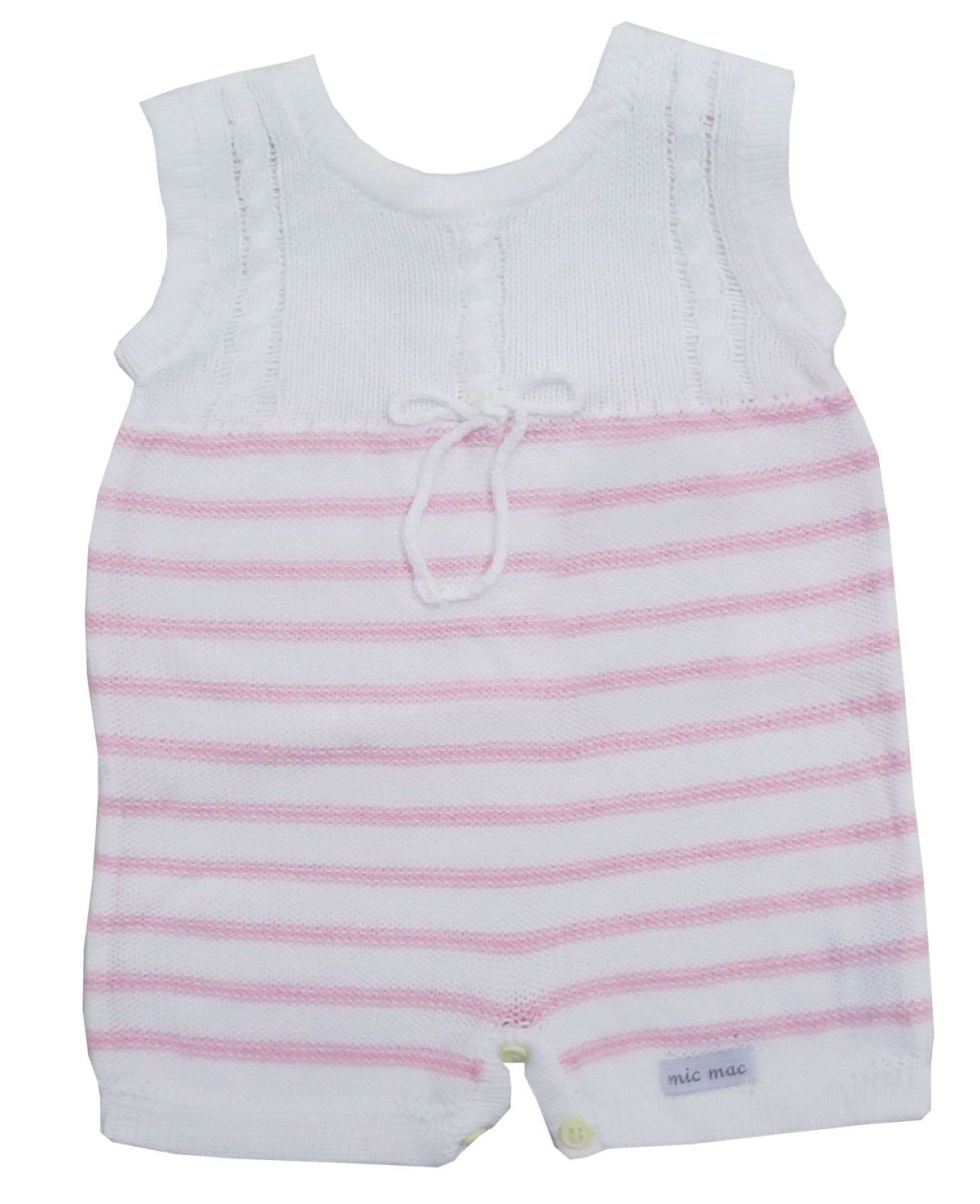 Enterito de hilo sin mangas rayado