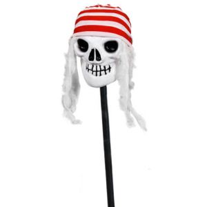 Calavera en Palo - con Pelo y bandana