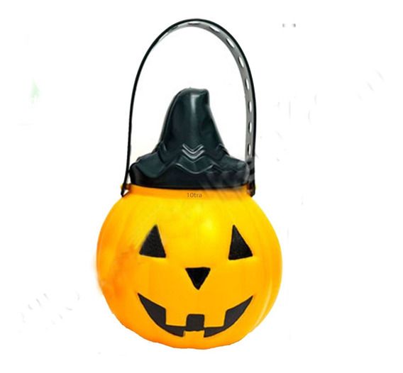 Calabaza Con Tapa Para Caramelos - Cesto