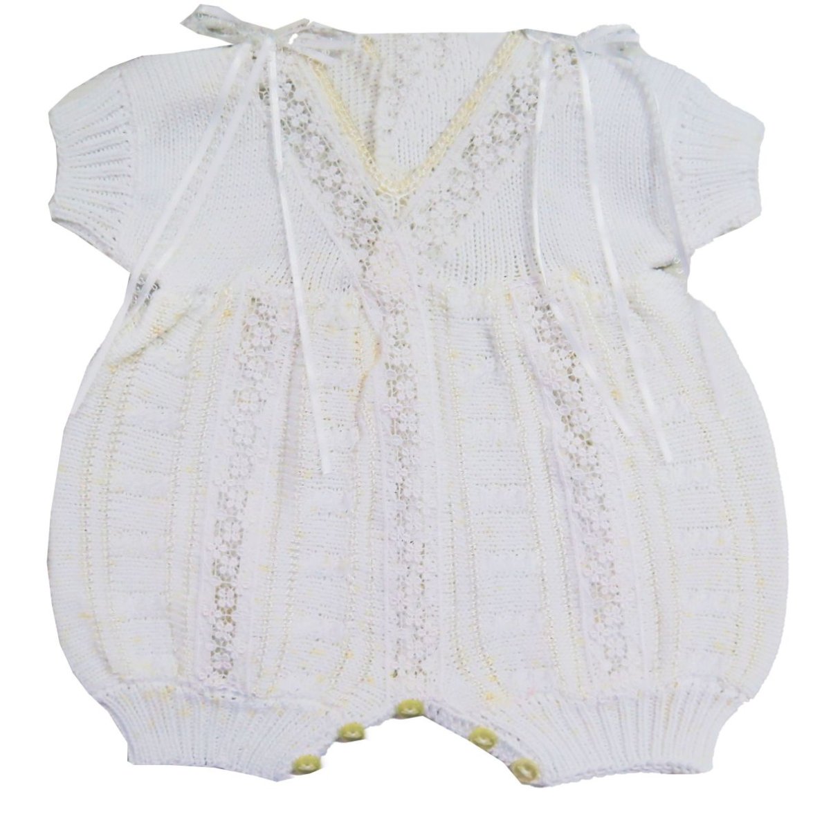 Enterito manga corta hilo con moños