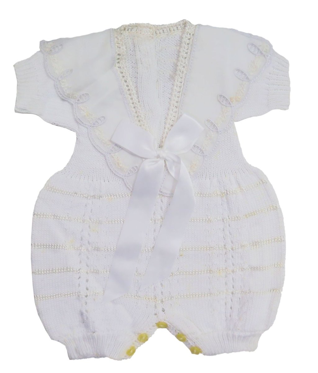 Enterito hilo manga corta escote V con moño