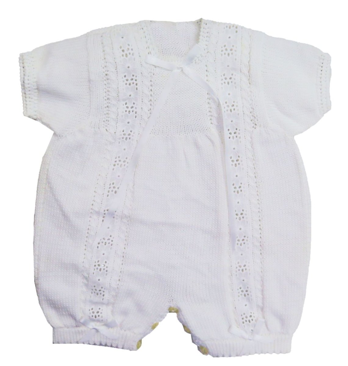 Enterito de hilo manga corta con moñitos