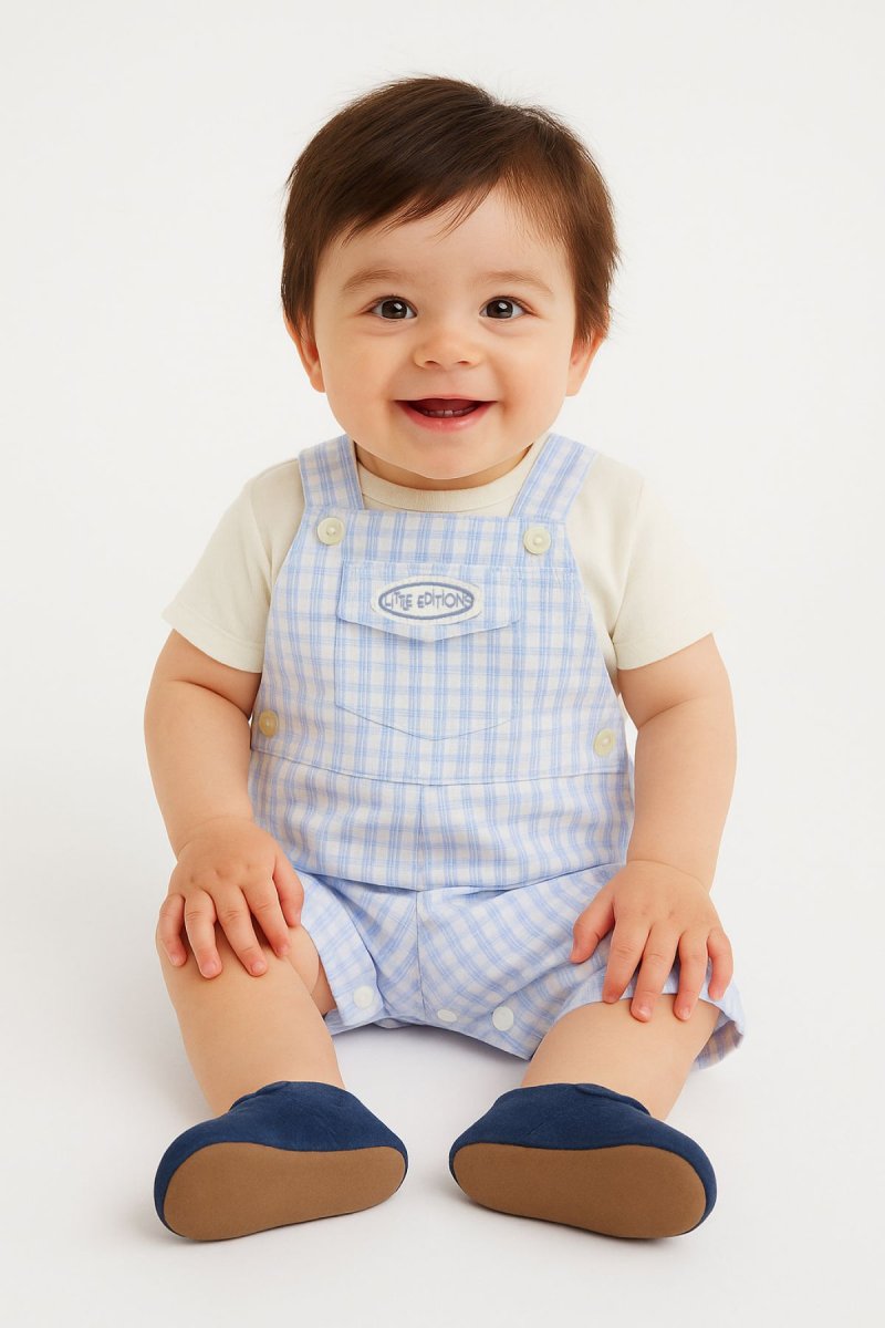 Jardinero corto gabardina estampado