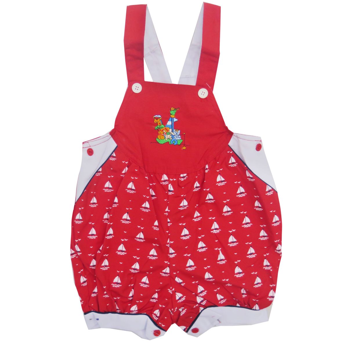 Jardinero estampado barcos